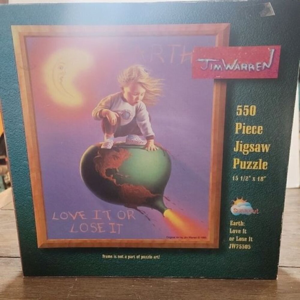 Rare HTF Vintage 90s 1995 Jim Warren Love it or Lose It 550 Piece Jigsaw Puzzle